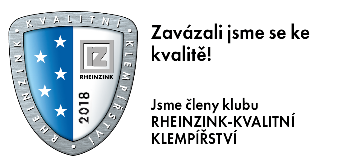 Zavázali jsme se ke kvalitě - jsme členy klubu Rheinzink - kvalitní klempířství